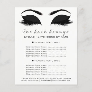 Artista Makeup Beauty Salon Black White Flyer Brow