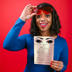 Artista Makeup Beauty Salon Lashes Flyer Brown Ros