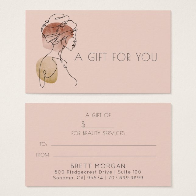 Artista Makeup Mulher de Linha Moderna (Frente & Verso)