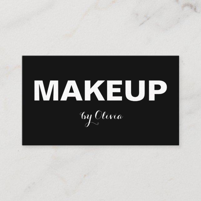 Artista Moderno Cartões de visitas Brancos Pretos (Frente)