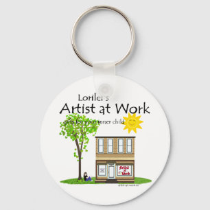 Artista no chaveiro do trabalho