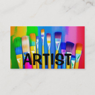 Artista Paint Brush Cartão de visita