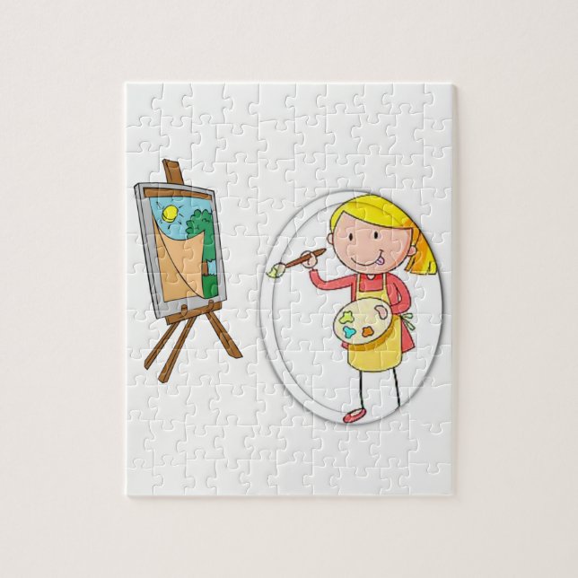 Artista Quebra-cabeça de serra (Vertical)