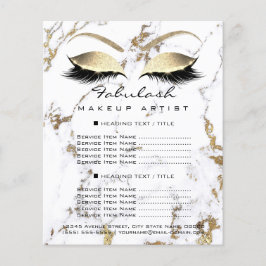 Artista Salon Marble Eye Glitter Price Flyer