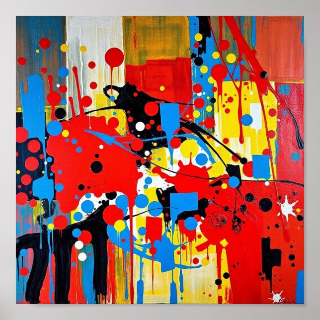 Artistic Aesthetic Abstract Watercolor Poster (Frente)