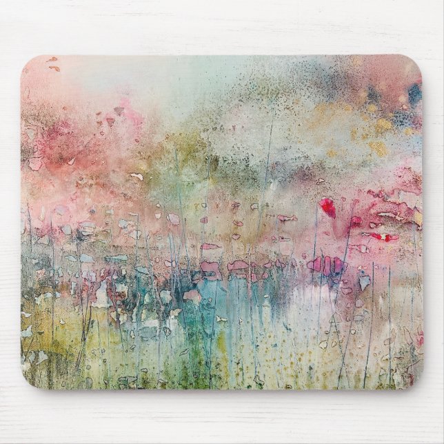 Artistic Alcohol Ink Abstract Landscape Mousepad  (Frente)