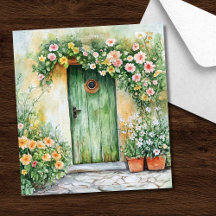 Artistic Outdoor Boho Floral Door Wedding