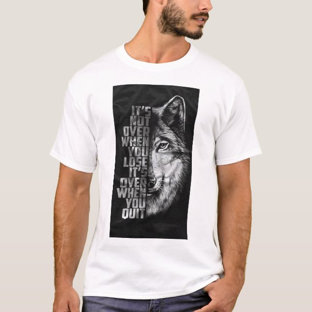 Artistic Wolf Portrait Graphic Men's T-Shirt (Frente)