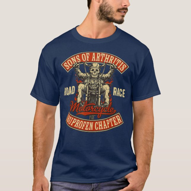 Artrite Biker T-Shirt de motocicleta (Frente)