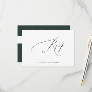 ArtsApp Elegante Lush Verde RSVP Caligrafia Luxuos