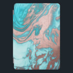 Artsy Chic Rosa Dourado Aqua Mint Blue Marble Patt<br><div class="desc">Este design é uma infusão de elegância e arte. Ele apresenta uma única mármore de enfumaçado azul de menta aqua pintada com veia falsa de ouro rosa, impressa, com pistas de palha oceânica. É uma bela, chique e design moderna para a mulher moderna e contemporânea. ***NOTA DE DESIGN IMPORTANTE: Para...</div>