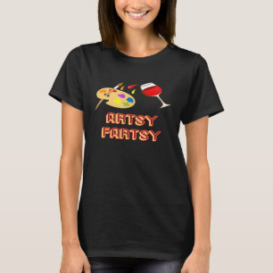 Artsy Fartsy Camisa Engraçada Paleta de Vidro