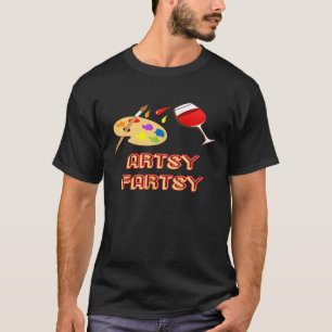 Artsy Fartsy Camisa Engraçada Paleta de Vidro