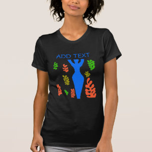 Artsy Woman adiciona texto T-Shirt