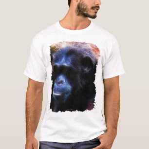 Arty Blue Chimpanzee - T-shirt