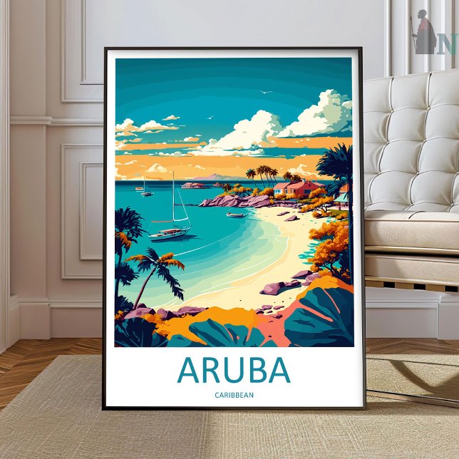 Aruba Impressão de Viagem Arte de Parede Aruba Par (Criador carregado)