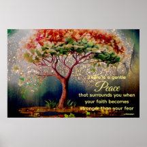 *~* Árvore artística AP81 Peace Faith Cote Poster
