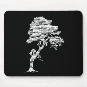 Árvore branca Mousepad de Bodhi