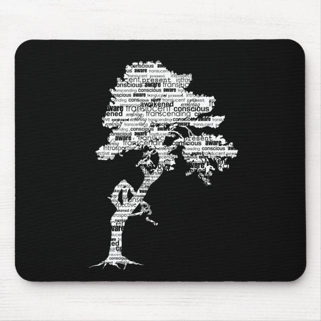 Árvore branca Mousepad de Bodhi (Frente)