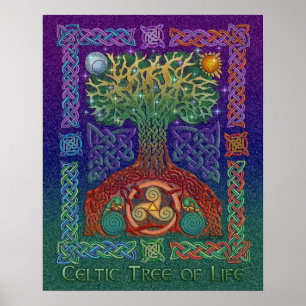 Árvore celta do impressão do poster da vida