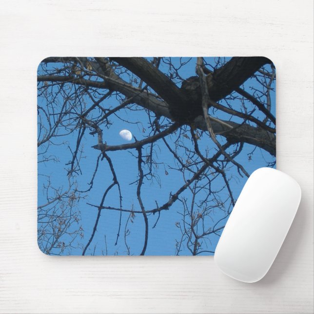 Árvore Céu Lua Mouse Pad (Com mouse)