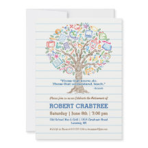 Árvore Colorida do Cartão de Reforma do Professor