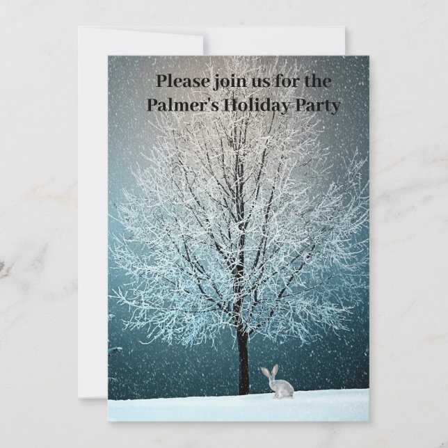 Árvore congelada no convite à noite (Frente)