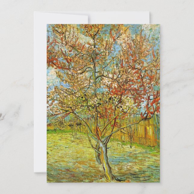 Árvore cor-de-rosa no Flor por Vincent van Gogh (Frente)