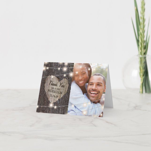 Árvore Coração Talhado Agradecimento Casamento (Frente)