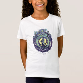 Árvore da camisa das meninas T da mandala da