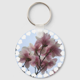 Árvore da magnólia no chaveiro da flor