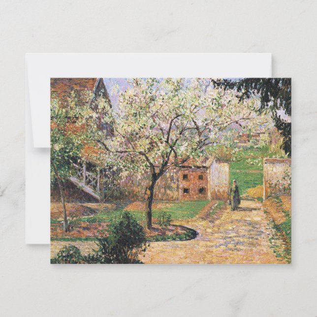 Árvore de ameixa de flores, Eragny Camille Pissarr (Frente)