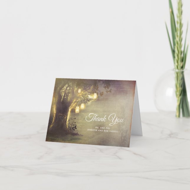 Árvore de Amor Country Rústico Agradecimento Casam (Frente)