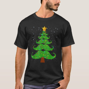 Árvore de bigode de Natal da Rainha Camisa Engraça