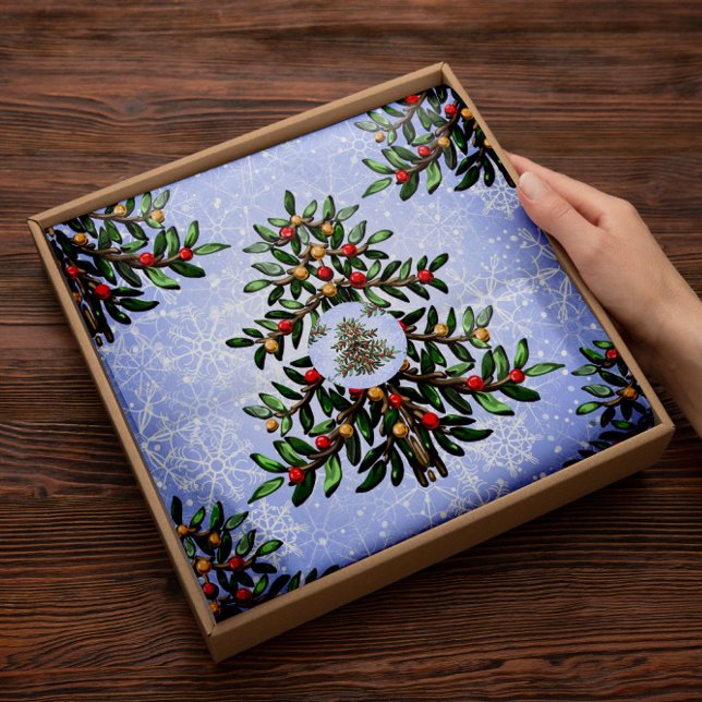 Árvore de Bulas de Natal | Papel para tecidos de N (Criador carregado)