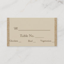 Árvore de Carvalho em Cartões de Casamento Burlap