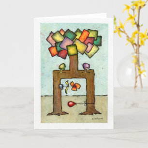 "Árvore de Casamento" Cartão de Saudação Dobrado