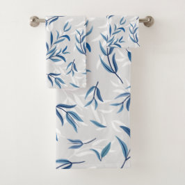 Árvore de chá deixa azul lacrimogêneo e conjunto d