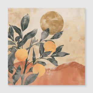 Árvore de Citros Boho com Sol e Montanhas