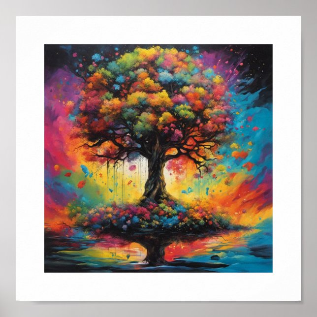 Árvore de conhecimento do bom e do mau poster (Frente)