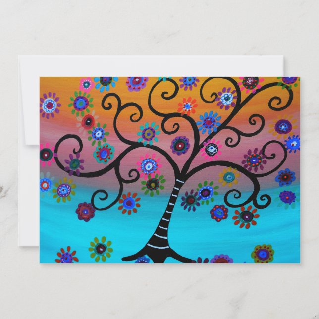 Árvore de convites de B'nai Mitzvah do bastão do (Frente)