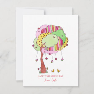 Árvore de cupcakes com Cartão de Férias de Namorad