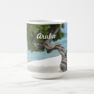 Árvore de Divi Divi na caneca de Aruba