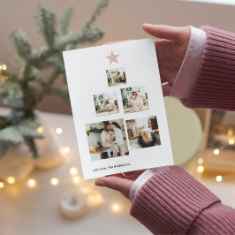 Árvore de fotos de Natal| Pink Pastel | Férias fel