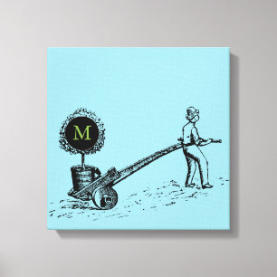 Árvore de Ilustração de Vintage em uma Canvas de M