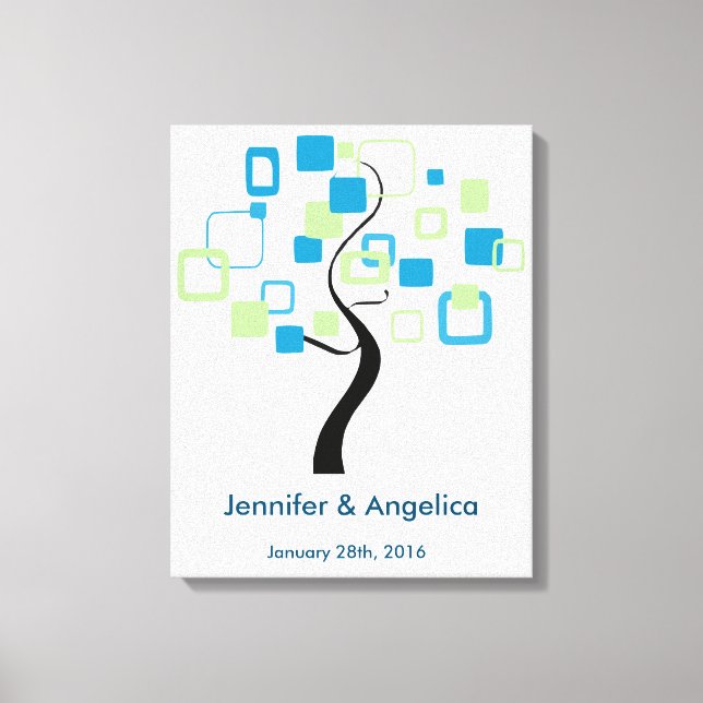 Árvore de Impressão Digital de Casamento Russo (Frente)