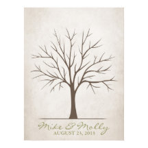 Árvore de Impressão Digital de Casamento - Russo