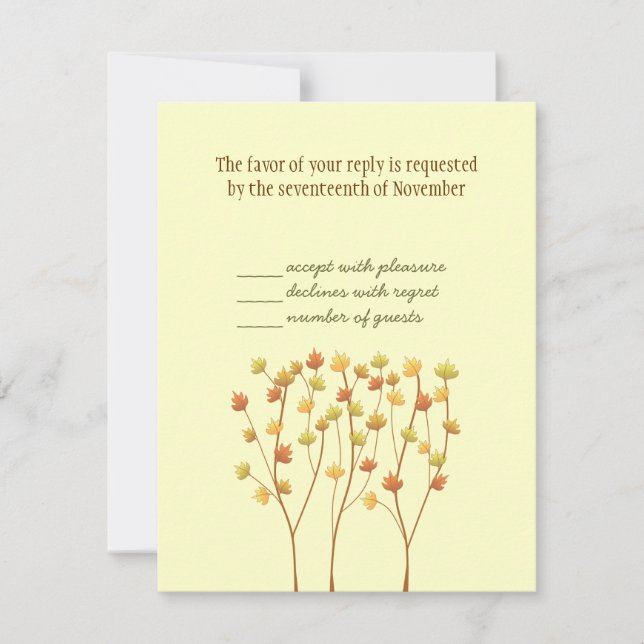 Árvore de inclinação - Placa de resposta com envel (Frente)