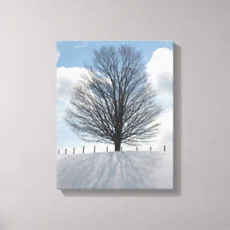 Árvore de inverno na Impressão de Canvas Fotográfi