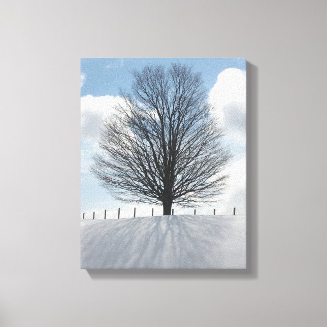 Árvore de inverno na Impressão de Canvas Fotográfi (Frente)